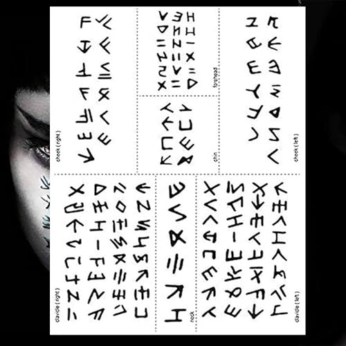 Mummy Halloween Temporary Tattoos | 3 Sheets Realistic Face Makeup