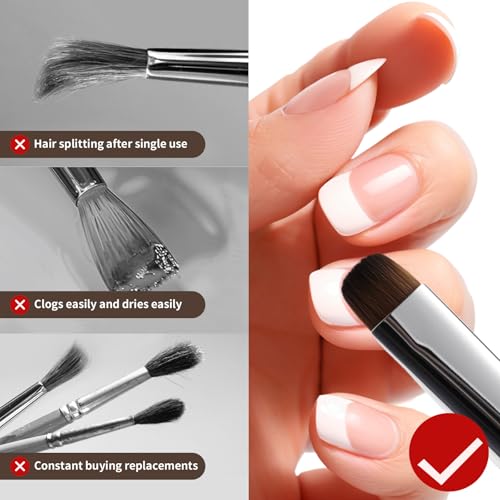Acrylic Nail Brush for French Tips & Gel Polish Cleanup