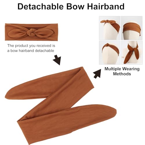 AQOKKA Elastic Headbands for Women - 8 Pack Cotton Sports