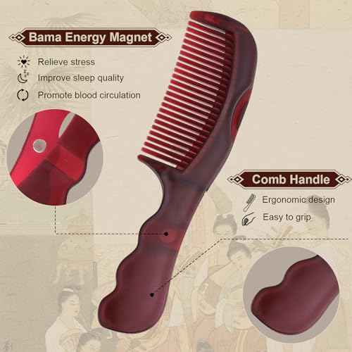 Patented Anti Dandruff Comb & Stainless Steel Fine Tooth Comb Kit, Dandruff Remover, Scalp Sweep Detoxing, Massage Dandruff Removal Brush for Scalp Build Up