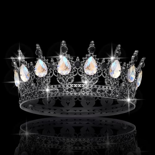 Queen Crown Rhinestone Tiara for Women - Bridal & Costume Accessories