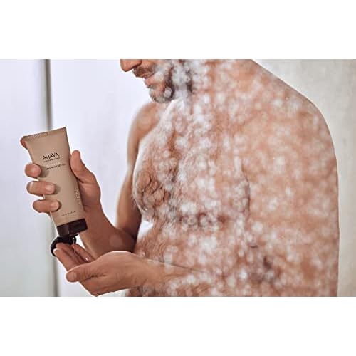 AHAVA Time To Energize Men's Mineral Shower Gel - Refreshing Shower Gel, Soothing, Energizing & Skin-Friendly Cleanser, with Osmoter, G-Force, Aloe Vera, Allantoin & Zinc, 6.8 Fl.Oz