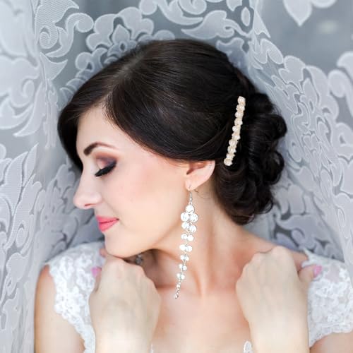 Pearl Hair Comb Set - Gold Rhinestone Decorative Combs