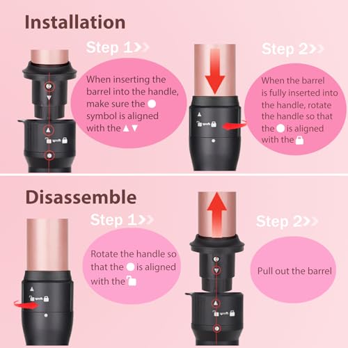 3-in-1 Curling Iron Set with Interchangeable Ceramic Barrels