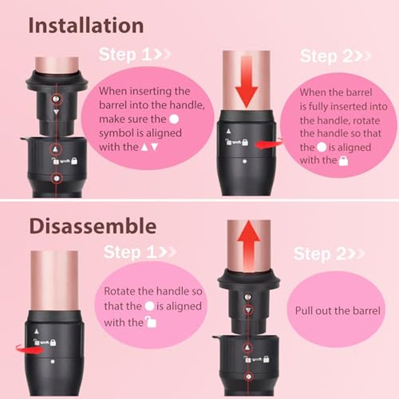 3-in-1 Curling Iron Set with Interchangeable Ceramic Barrels
