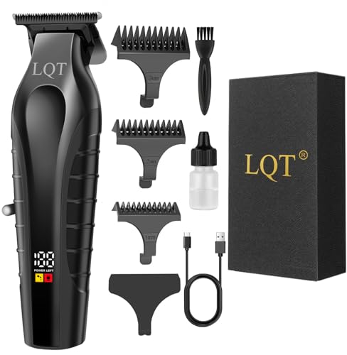 LQT-902 Professional Cordless Beard Trimmer for Men with LED Display – Includes Luxury Gift Box