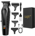 LQT-902 Professional Cordless Beard Trimmer for Men with LED Display – Includes Luxury Gift Box