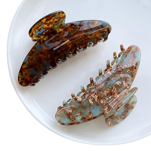 Wenlly 4.1 Inch Tortoise Shell Hair Claw Clip - Non-Slip Design