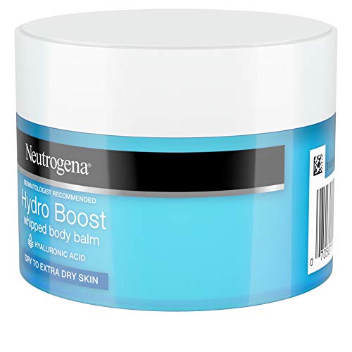 Neutrogena Hydro Boost Hydrating Whipped Body Balm with Hyaluronic Acid, Non-Greasy and Fast-Absorbing Balm for Dry to Extra Dry Skin, Paraben-Free, 6.7 oz