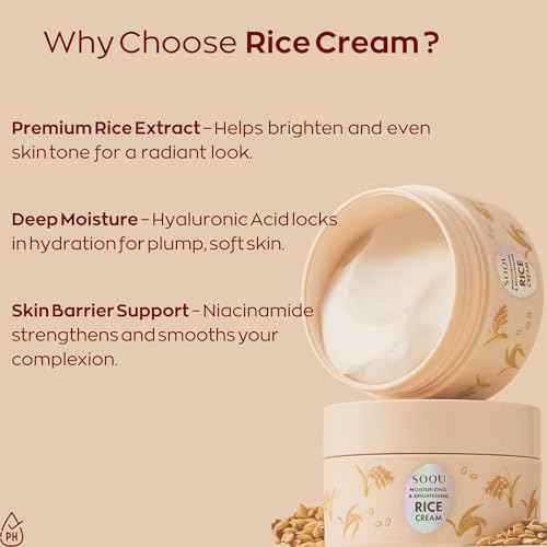 Moisturizing and Brightening Rice Cream ? Deep Hydration, Brightens and Evens Skin Tone ? 70g / 2.48oz ? Made in Korea