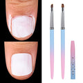 2 Pcs Nail Clean Up Brush Set - Acetone Resistant Round & Angled Tips