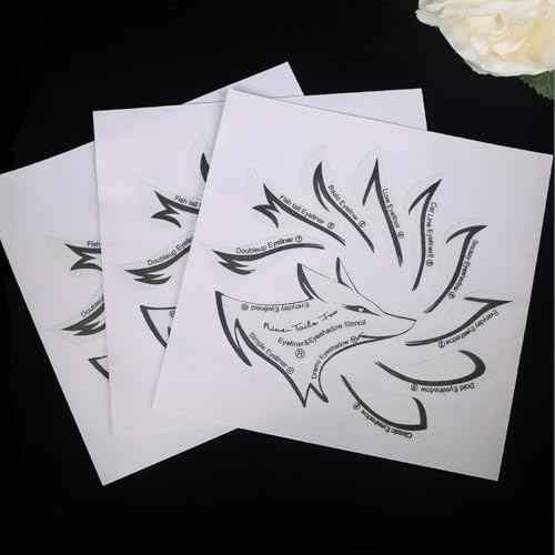 Eyeliner Stencil and Eyeshadow Stencil Stickers, 12 Pairs Reusable Eyeliner Template Stickers for Perfect Fox Eye, Easy to Apply & Remove