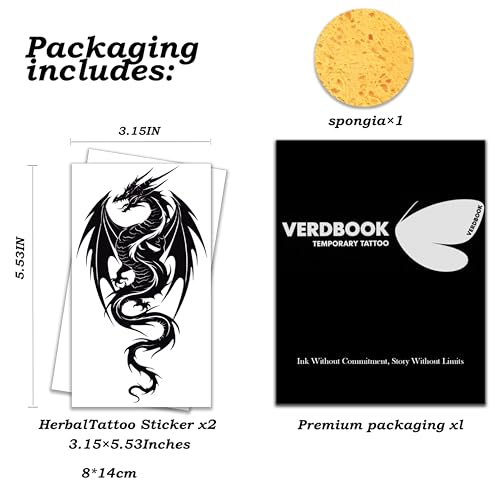 Waterproof Temporary Tattoos - 2 Sheets, 7-15 Day Wear