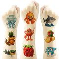 40pcs Kids Temporary Tattoos - Colorful Cartoon Characters