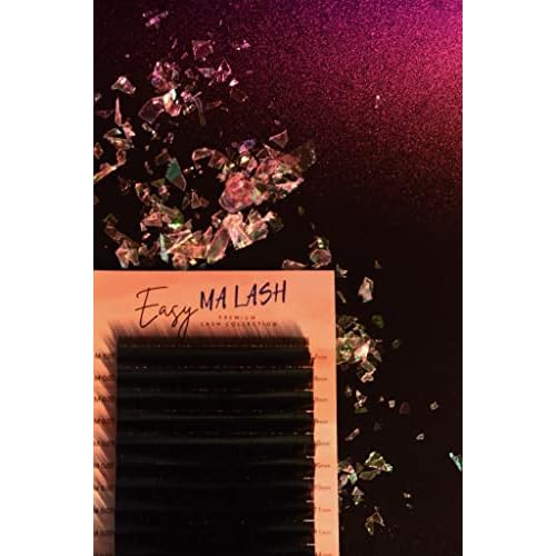 Easy Fan Professional Eyelash Extensions Black L 0.07, 7-15mm Mix - Self-Fanning Rapid Blooming Russian Volume Individual Lashes (L 0.07, 7-15 mm)