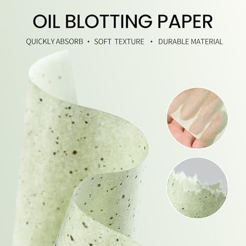 Erinde Oil Blotting Sheets for Face 300 Pack with Mirror & Puff