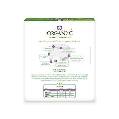 Organyc Bladder Control Underwear Women Small 14ct