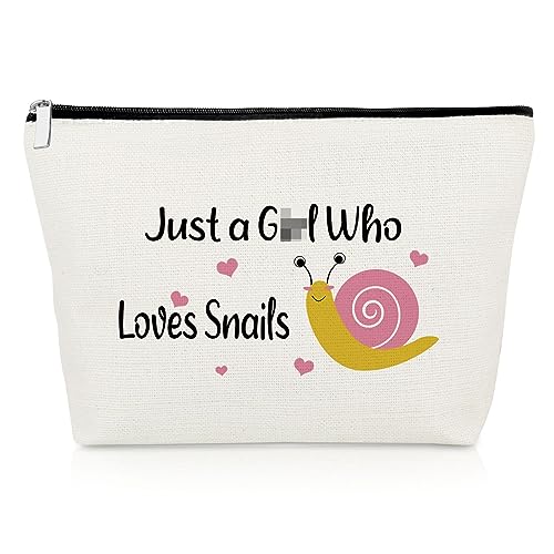 Snail Gifts Snail Lovers Gifts Makeup Bag Snail Themed Gifts Daughter Birthday Gifts Cosmetic Pouch Animal Lovers Gifts Snail Gifts for Snail Lovers Sister Friend Christmas Graduation Gifts