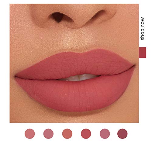 6-Piece Nude Matte Liquid Lipstick Set, Waterproof 24H
