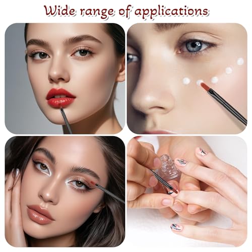 120 Pcs Disposable Lip Brushes with Protective Caps