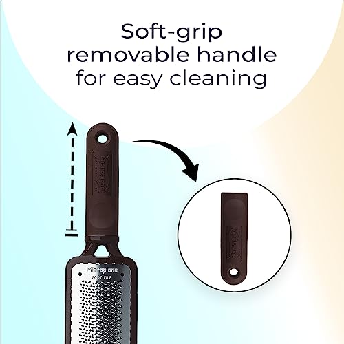 Microplane Colossal Stainless Steel Foot File & Callus Remover, Brown