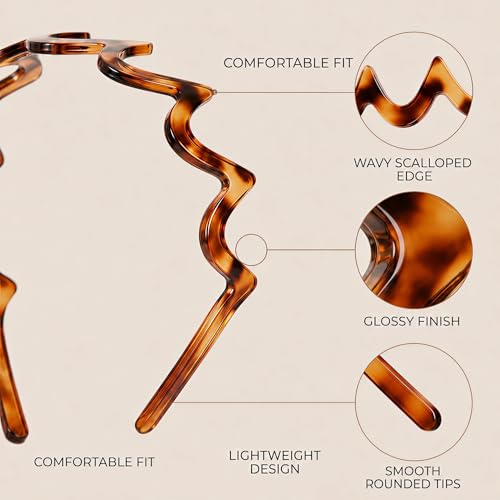 Zig Zag Non-Slip Hair Bands Set - Flexible Retro 90s Y2K Style for Women