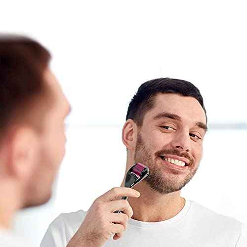 Derma Roller 1.0mm for Face, Body and Scalp - Derma Roller for Men and Women with 540 Micor Roller - Beard Roller for Hair & Beard