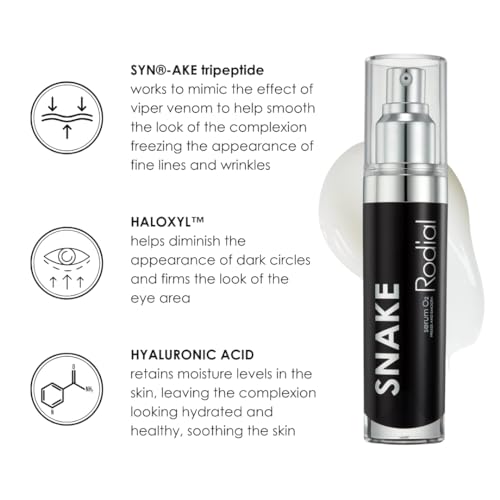 Rodial Snake Serum O2 1fl.oz. High-Performance Serum with Blurring-Effect for Reducing Lines and Wrinkles, Syn-ake Tripeptide for Firming and Smoothing Effect, Rejuvenating Hyaluronic Acid