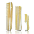 Giorgio Beard Combs Set - Handmade Ivory Beard Combs Kit for Facial Grooming - Includes Fine and Wide Tooth Pocket Dresser Comb + Fine Tooth Straightening and Mini Mustache Comb