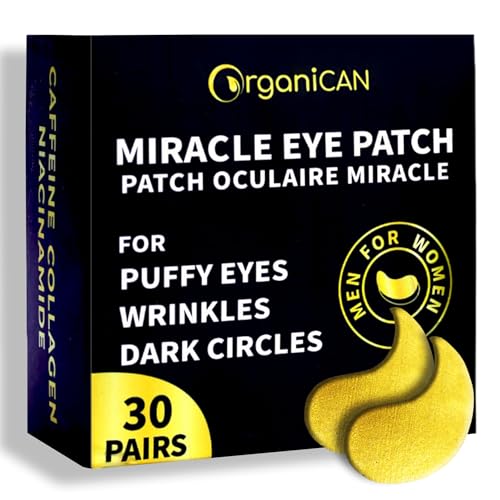 Under Eye Patches with Caffeine, Collagen & Niacinamide (30 Pairs) ? Hydrating Eye Mask for Puffy Eyes, Dark Circles, Wrinkles, and Fine Lines ? Reduces Eye Bags ? formulated in North America
