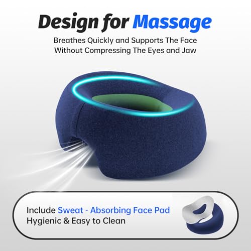 Ergonomic Face Down Pillow for Eye Surgery Recovery & Massage Headrest