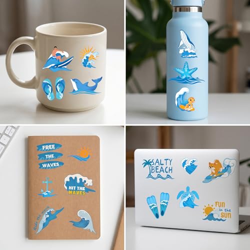 96 PCS Summer Wave Temporary Tattoos for Kids | Ocean Beach Party Favors
