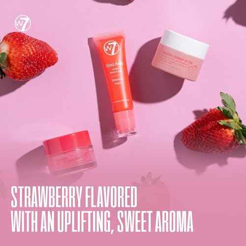 W7 Sweet Dreams Lip Care Gift Set - Overnight Mask, Balm & Scrub - Strawberry