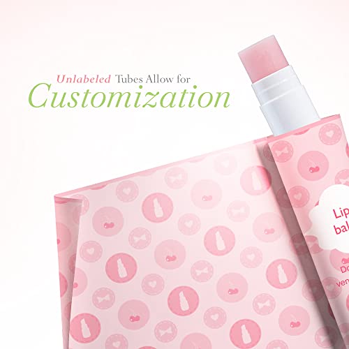 Lip Balm Bulk Unlabeled - Made in USA Bulk Chapstick - Natural Ingredients Vitamin E Shea Butter - Custom Chapstick Bulk For Party & Wedding Favors (100 Count, Peppermint)