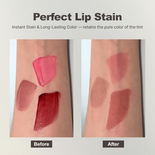 DINTO Blur-Glowy Lip Tint 219 Ave Maria - Long Lasting Lip Stain, Dewy Finish, Vegan, 0.11 fl oz - Variation of Listing