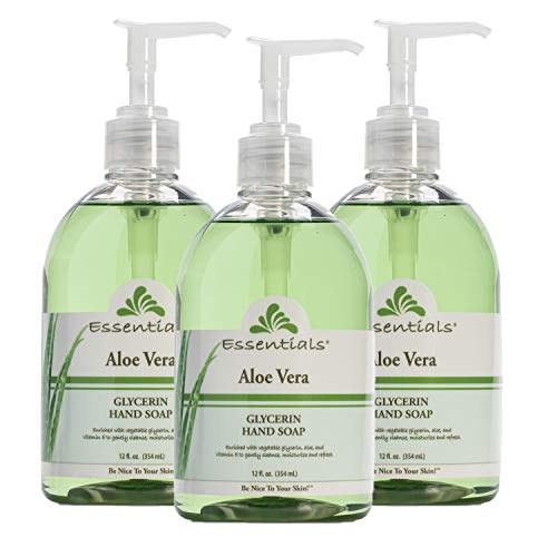 Essentials by Clearly Natural Glycerin Liquid Hand Soap, Aloe Vera, 12-Fluid Ounce, Pack of 3