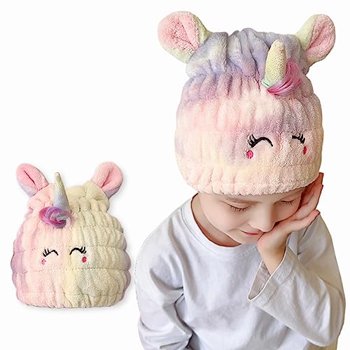 Microfiber Hair Towel Wrap for Kids | Quick Dry Cap