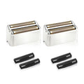 2 Pack Shaver Replacement Foil and Cutters Compatible with BaBylissPRO Double FXFS2 Metal Shaver foil Replacement,Silver