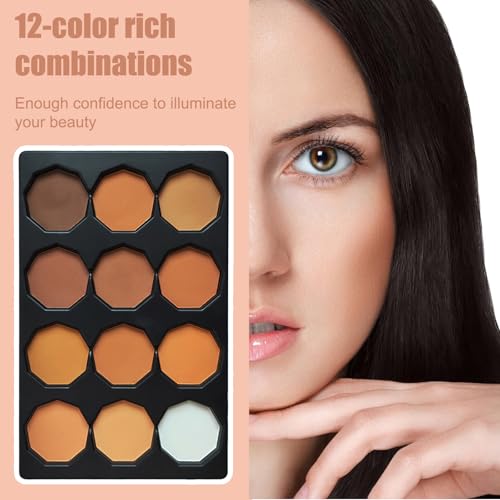 12-Color Contour Palette with Concealer & Brush Set
