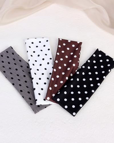 Polka Dot Headband & Claw Clip Set - 6 Piece Hair Accessory Pack