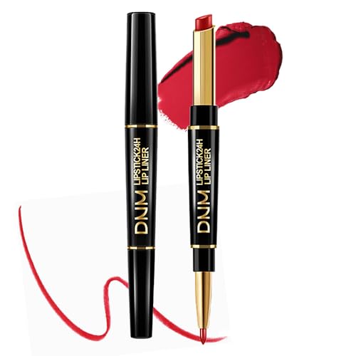 2-in-1 Matte Red Lip Liner & Lipstick Combo - Waterproof & Long-Lasting