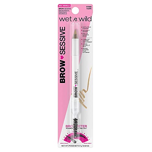 wet n wild Brow-Sessive Brow Pencil Duo with Spoolie, Taupe