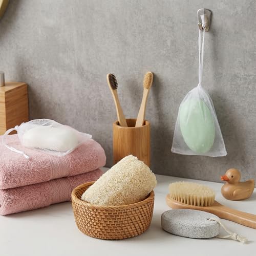 30 Pcs Mesh Soap Bags with Drawstring – 4.33 x 3.54 in