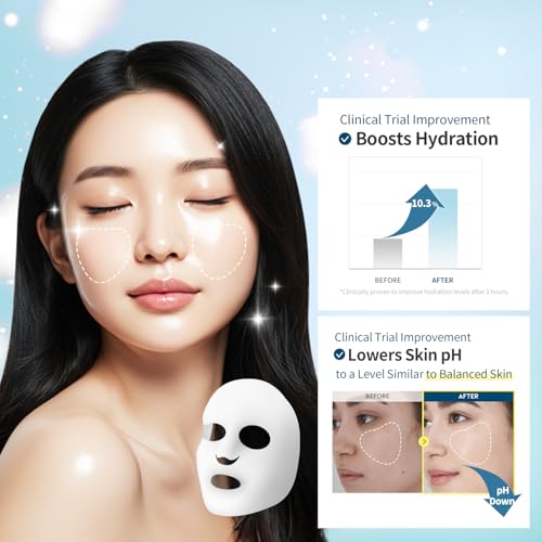 #OOTD Collagen Hydrating Sheet Masks for Face Korean Anti Aging Mask Sheet for Dry Skin & Sensitive Skin, EVE Vegan, Not Tested on Animals, No Parabens, No Sulfates, Hyaluronic Acid, Witch Hazel 10EA
