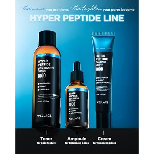 WELLAGE Hyper Peptide Bandage Cream - High-Peptide with Hypoallergenic Salmon DNA PDRN Panthenol Ceramide, Advanced Anti-Aging Korean Face Cream, Pore Elasticity, Plumping, Evens Texture, 1.69 oz