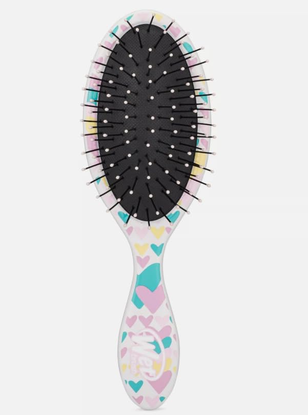 Wet Brush Kids Detangler Hair Brush - Midi Hearts - Leopard Variation