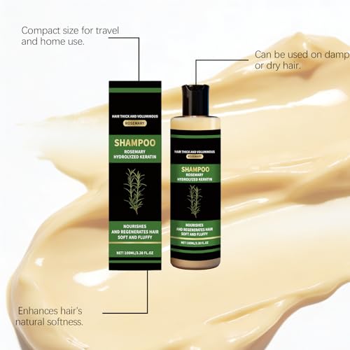 Organic Rosemary Hair Growth Shampoo with Keratin - 100 ML (2PCS)