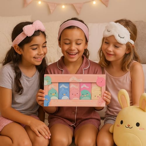 Original Squishmallows Face Sheet Masks, 5 Pack, 25ml Each, Anti-Oxidant, Hydrating, Glowing, Quenching, Rejuvenating