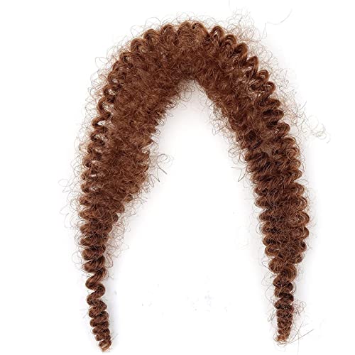 Viovian 8Packs Brown Springy Afro Twist Hair 30# 24Inch Pre-fluffed Kinky Marley Twist Braiding Hair Cuban Twist Hair Spring Afro Twist Hair Extension Wrapping Hair for Soft Locs for Black Women