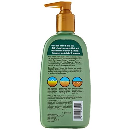Shikai Lotion Dry Skin Therapy, Borage, 8 Fluid Ounce